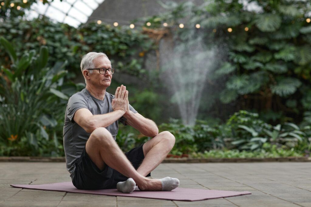 a man in the middle of meditation